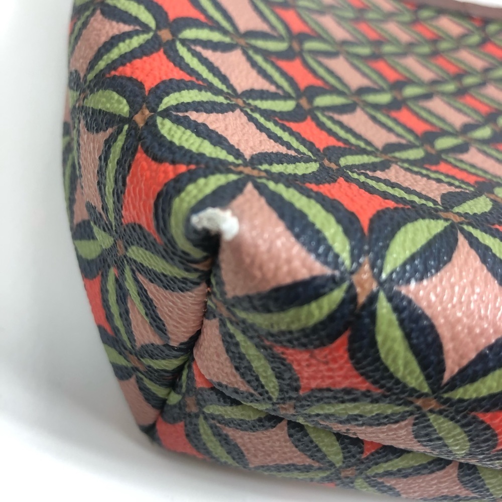 Fossil Leather Crossbody Purse Geometric Print - Picture 2 of 5